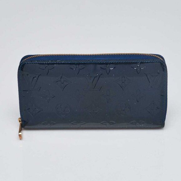 Louis Vuitton Grand Blue Monogram Vernis Zippy Wallet - Picture 1 of 8